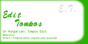 edit tompos business card